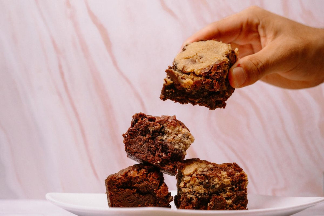 Brownies di avena, cioccolato e mandorle