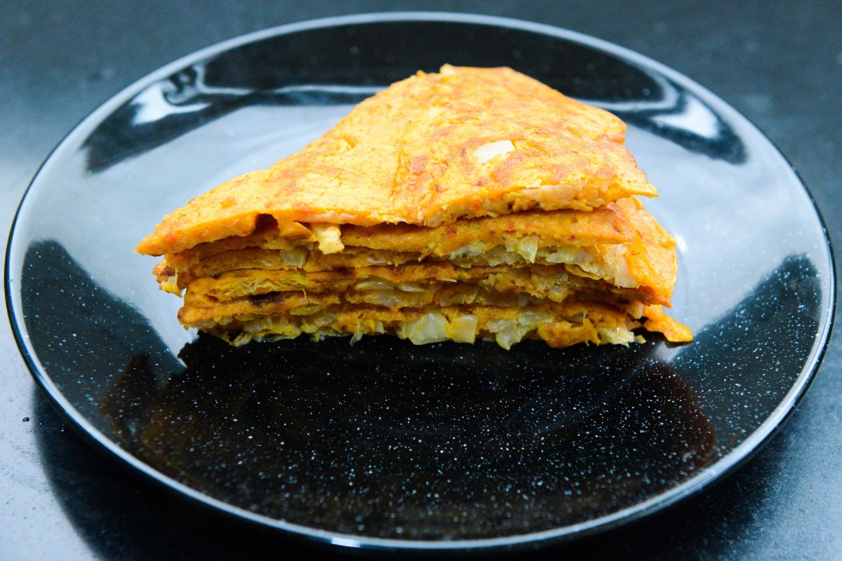 Frittata di Fave con Cipolla rossa di Tropea (senza uova)