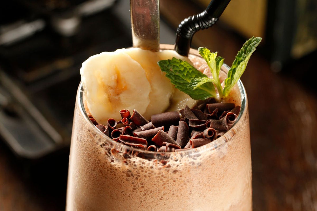 Frullato di cioccolato e banana