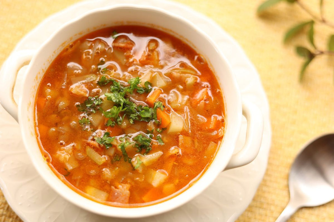 Minestrone di verdure e legumi
