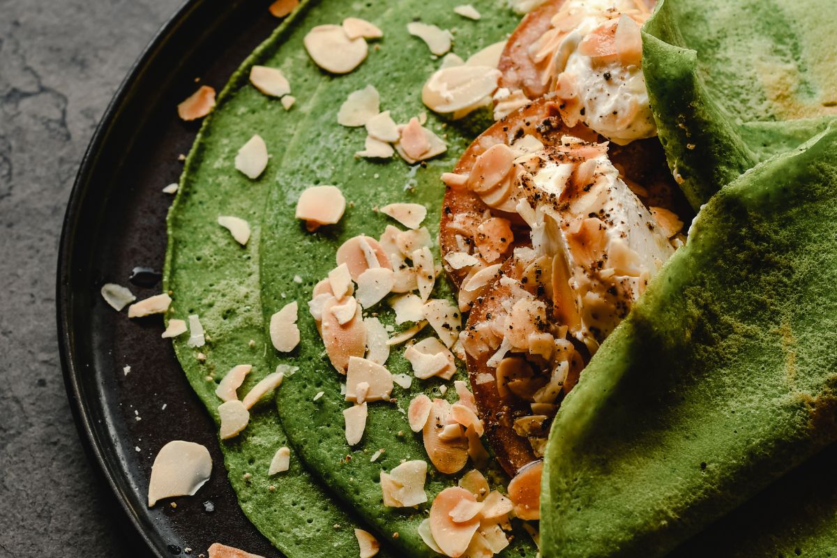 Piadina crepes agli spinaci e farina di avena