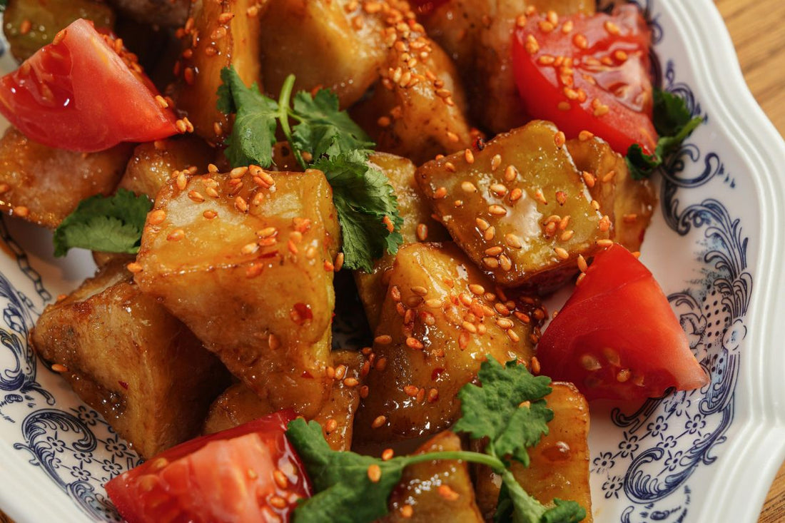 Sugo di pomodoro e melanzane con Tofu