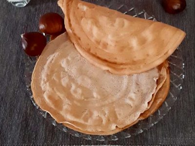 Crepes dolce con farina di castagne