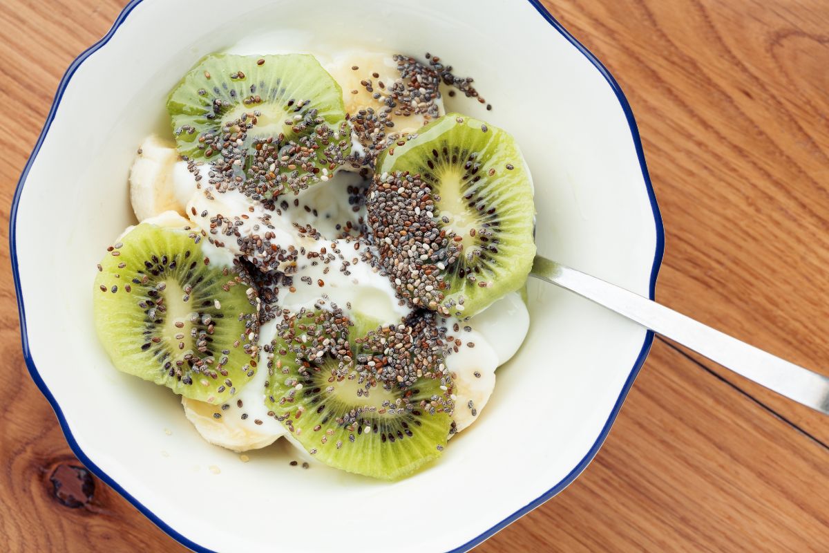Panna cotta con yogurt greco e kiwi